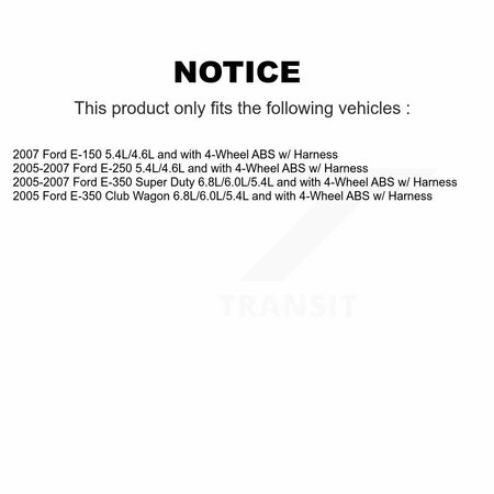 Mpulse Front Left ABS Wheel Speed Sensor For Ford E-350 Super Duty E-250 E-150 Club Wagon SEN-2ABS1914